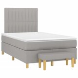 vidaXL Krevet s oprugama i madracem svjetlosivi 120x190 cm od tkanine | shoptok.hr