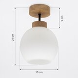 Brilagi LED Plafonski luster RETRO GLASS 1xE27/60W/230V prečnik 15 cm hrast/bela | Eponuda.com