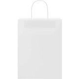  Papirnate vrećice 250 kom s ručkama bijele 26x12x35 cm | shoptok.hr