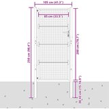 Vrtna vrata antracit 100x200 cm čelik | shoptok.hr