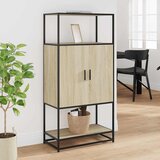 Visoka ploča sonoma hrast 68x35x139cm konstruirano drvo i metal | shoptok.hr