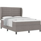 vidaXL Postelja s pomičnim ležiščem in vzmetnico Taupe 160x200 cm Tkanina, (22052363) | Shoptok.si