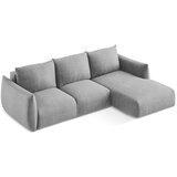 Makamii Svijetlo siva sklopiva kutna garnitura (s desnim kutom/s ležaljkom) Leila – | shoptok.hr