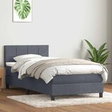 Box Spring krevet s madracem tamno sivi 80x210 cm baršun Cijene