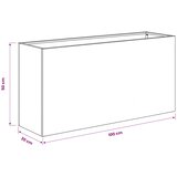  Vrtna saksija Maslinastozelena 100 x 30 x 50 cm Čelična vrata | shoptok.hr