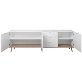MID.YOU komoda, bela, hrast sonoma | Shoptok.si