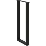  Noge za barsko mizo v obliki črke U, 2 kosa, črne, 60 x (110-111) cm, jeklo, (5000241524) | Shoptok.si