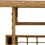  Stol za vrt Prirodna 100 x 55 x 37 cm PE Rattan i Staklo | shoptok.hr