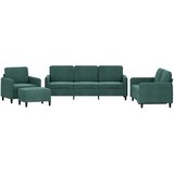  4-dijelni set sofa s jastucima tamnozeleni baršunasti | shoptok.hr