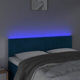  LED uzglavlje tamnoplavo 144x5x78/88 cm baršunasto | shoptok.hr
