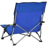  Zložljivi stoli za na plažo 2 kosa modro blago, (20804205) | Shoptok.si