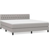  Box spring postelja z vzmetnico svetlo siva 180x200 cm blago, (20791149) | Shoptok.si