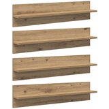 Police Stenske police s polico 4 pcs Umetni hrast 80 x 11,5 x 18 cm, (5000200799) Cene