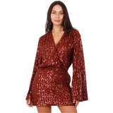 La Modeuse Kratke obleke 76637_P181510 Bordo Cene