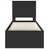  Okvir za krevet Crna 75 x 190 cm Čvrsto borovo drvo | shoptok.hr