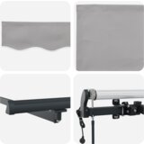 vidaXL samodejna retraktibilna tenda svetlo siva 450x300 cm, zamenjava tkanine za tendo 4,5x3 m svetlo siva | Shoptok.si