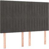  Posteljni okvir z vzglavjem temno siv 140x200 cm žamet, (20905318) | Shoptok.si