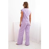 Kesi Włoski Women's set with a vest and wide-leg pants light purple | shoptok.hr