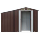  Vrtno spremište smeđe 277 x 93 x 179 cm od pocinčanog čelika | shoptok.hr