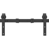  Komplet opreme za drsna vrata 305 cm jeklo črne barve, (22046705) | Shoptok.si