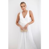 Kesi Włoski Pleated viscose jumpsuit ecru | shoptok.hr