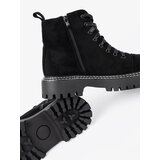 Shelvt Black lace-up ankle boots with a sparkling heart | shoptok.hr