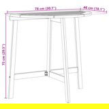 vidaXL 3-delni zložljiv bistro set z blazinami iz trdnega akacijevega lesa | Shoptok.si