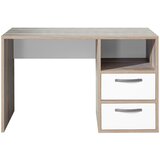 CARRYHOME mladinska pisalna miza leseni material naravne barve, bela | Shoptok.si