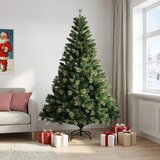  Umjetno božićno drvce s nogom 240 cm PVC i metal Zelena - Zelena 240 cm bez LED svjetala | shoptok.hr