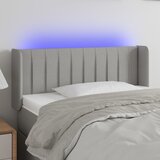 vidaXL LED uzglavlje svjetlosivo 103x16x78/88 cm od tkanine Cijene