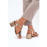 S. BARSKI Leather Heeled Sandals With Decoration D&A | Shoptok.si