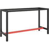  Za radni stol mat crni i mat crveni 140x50x79 cm metalni Cijene