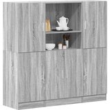  Komplet kuhinjskih omaric 3-delni siva sonoma inženirski les, (21814586) | Shoptok.si