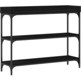  Konzolni stol s policom s pohranom Crni hrast 100 x 30 x 80 cm | Eponuda.com
