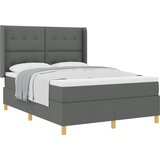 vidaXL Box Spring Postelja z Vzmetnico Temno Siva 140x190 cm Tkanina, (22050069) | Shoptok.si