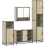  4-dijelni set kupaonskog namještaja boja hrasta sonome drveni | shoptok.hr