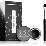 XX by Revolution MAXX IMPACT gel črtalo za oči s čopičem odtenek Black 3 g