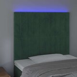  Posteljno vzglavje temno zeleno 100x5x118/128 cm žamet, (20953156) | Shoptok.si
