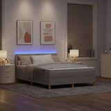  Postelja z vzmetnico in LED Taupe 160x200 cm Tkanina, (22083512) | Shoptok.si