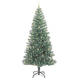 vidaXL Umjetno Božićno Drvo s Snježnim Flokom i LED Svjetlom 240 cm | shoptok.hr