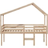 vidaXL Visoka postelja s streho 90x190 cm trdna borovina | Shoptok.si