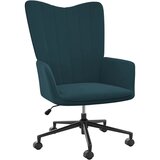 vidaXL Stolica za opuštanje plava baršunasta | shoptok.hr