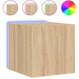 Maison Chic Stenska TV omarica - TV stojalo - Televizijska omarica z LED lučkami sonoma hrast 30,5x35x30 cm, (21700872) Cene
