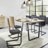 Bessagi Home moderna jedilna miza dave, hrast, črna | Shoptok.si