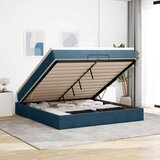  Ottoman krevet s madracem tamnoplavi 200x200 cm baršun | shoptok.hr