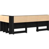  Skladiščni naslon s polico Črna Orehovina 80 cm Konstruiran les, (5000142380) | Shoptok.si