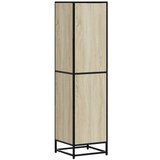 Maison Chic Visoka omara - Komoda - Predalnik sonoma hrast 35,5x35x139 cm inž. les in kovina, (21721434) Cene
