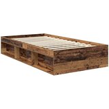 Krevetna konstrukcija s uzglavljem Staro drvo 100 x 200 cm | shoptok.hr