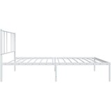  Metalni okvir za krevet s uzglavljem bijeli 107x203 cm | shoptok.hr