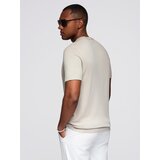 Ombre Classic knitted men's shirt with ribbed cuffs - light grey | Shoptok.si